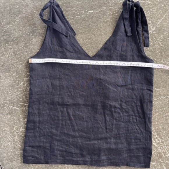 Luxmii Tie Knot Cami in Black Linen - New with Tags! - Picture 6 of 8
